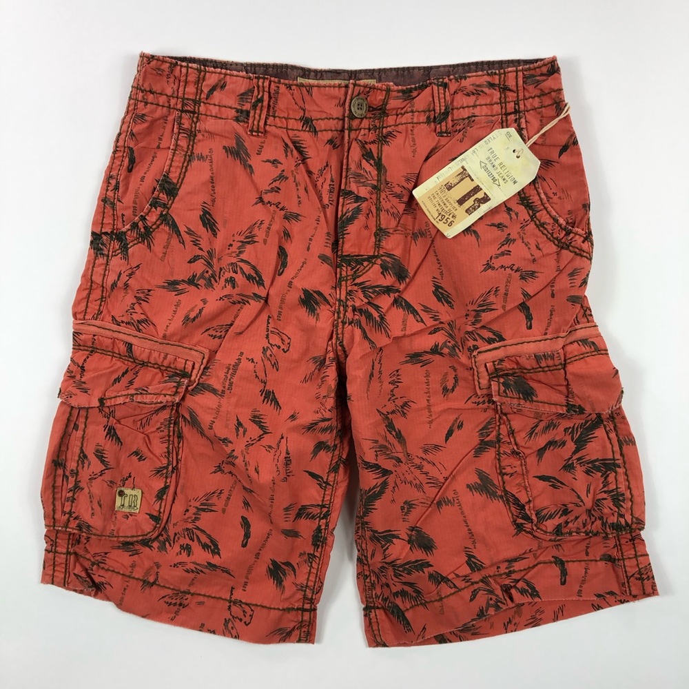 True Religion Red Cargo Shorts